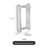 Yimi Jia Wall-Mounted Retractable Bathroom Hanger Rack with Glacier Texture