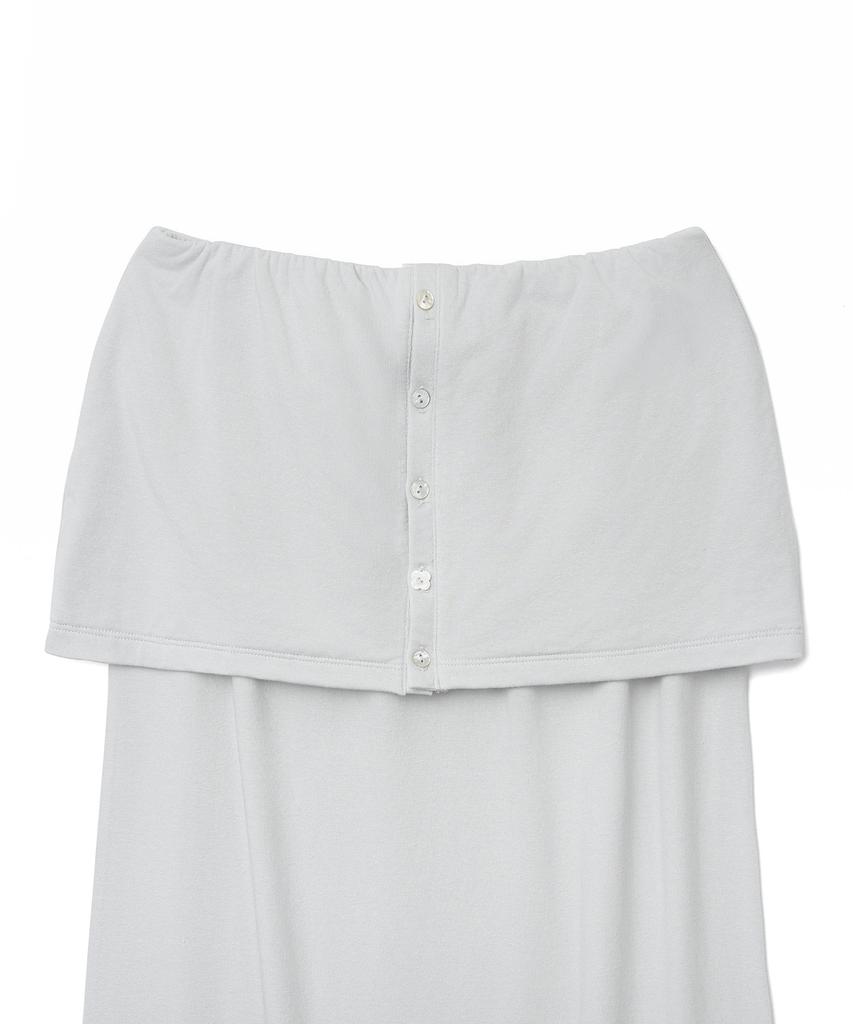 Tudment H-Line Jersey Maxi Skirt Light Gray