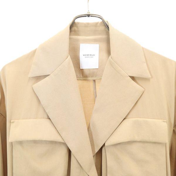 unused ROSE BUD trench coat M beige long with pocket Women Used