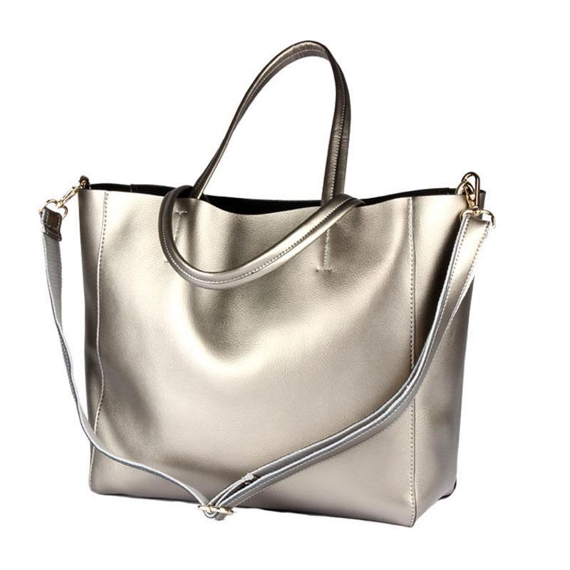 Damen-Handtaschen aus 100 % echtem Leder mit Beutel, Tragetaschen aus Rindsleder für Damen, große Umhängetaschen, elegante Shopper-Tasche