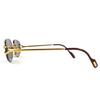 Great Cartier sunglasses 2C Decor Two-Point Rimless gold mens Used