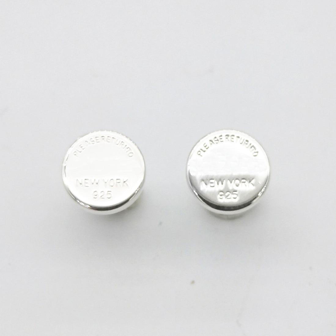 

Женские классические круглые серьги из стерлингового серебра с гравировкой в виде букв, круглые женские серьги из стерлингового серебра для пары