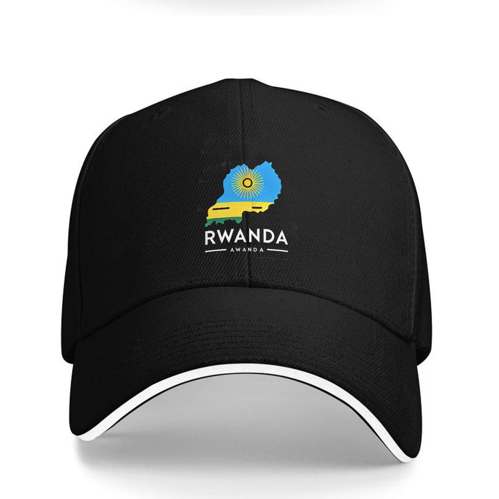 Rwanda Map Flag Baseball Cap Adult Unisex Breathable Polyester Adjustable Casual Hat