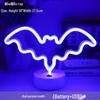 Korean Style Flamingo LED Neon Night Light - Decorative Christmas Fairy Accent with Round Base