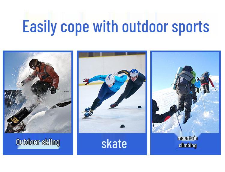 Thickened Terry Bottom Ski Socks - Sweat-Absorbent, Warm Outdoor Sports Socks for Mountaineering