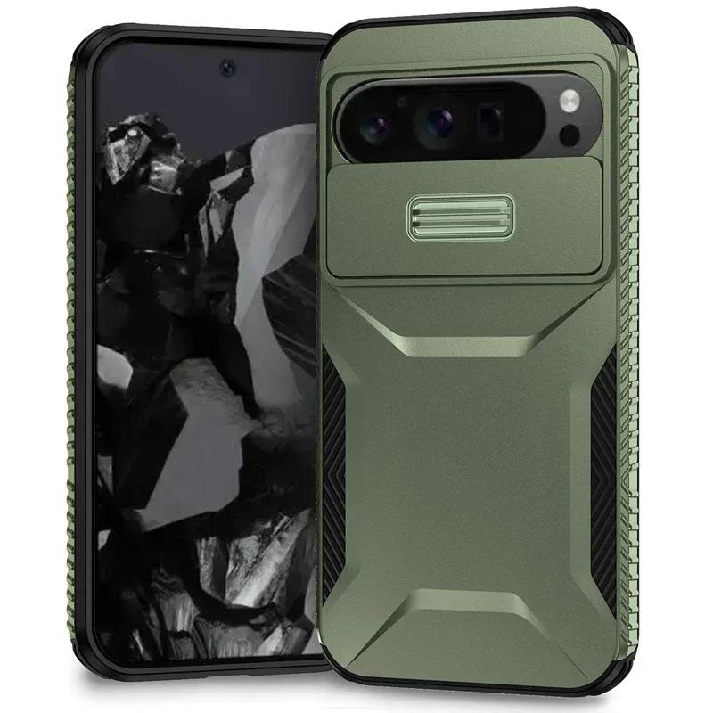 Case for Google Pixel 9 Pro XL Antiskid Cover Sliding Camera Lens Protector Hard Phone Case for Google Pixel 9A 8Pro 7 Pro Shell