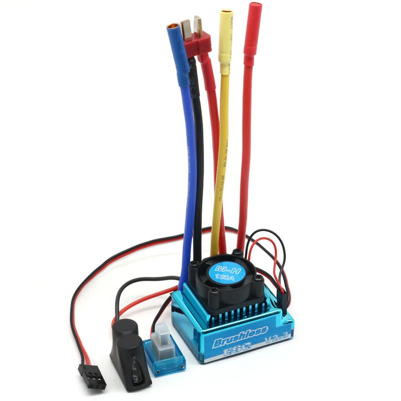 Waterproof 45A 60A 80A 120A Brushless ESC Electric Speed Controller Dust-proof for 1:8 1:10 1:12 RC Car