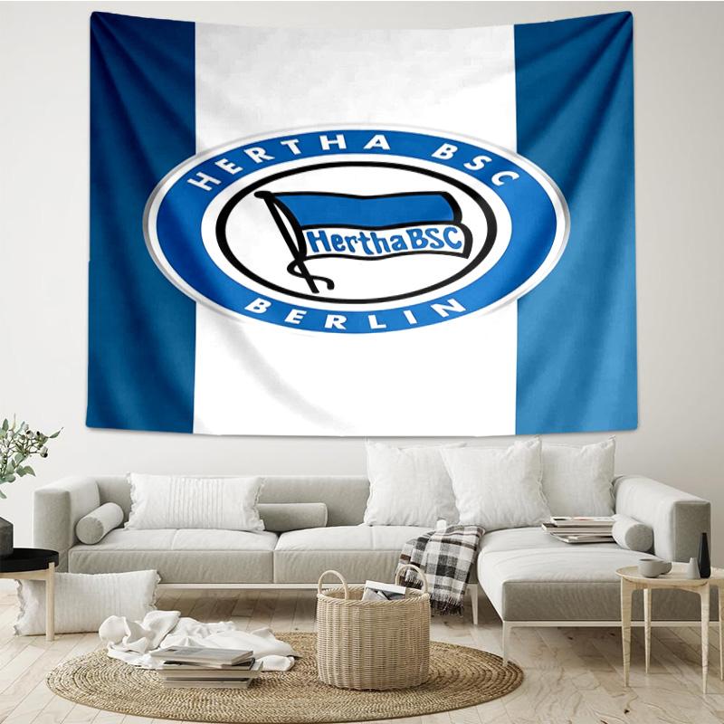 Hertha Bsc Berlin Crest Tapestry Room Decoration Wall Hanging for Living Room Bedroom, dormitory, Birthday and Christmas gifts