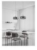 Nordic Postmodern Minimalist Glass Chandelier - Grey Designer Light for Restaurant, Bar, or Bedroom