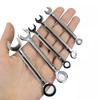 10pcs Mini Combination Wrench Set Metric Inch Ignition Wrenches Open End & Box End Spanner Set Small Thin Wrench Kit