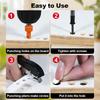 A84E-Portable Hole Punch Tool, Single Hole Puncher For Paper Plastic Cardboard, Heavy Duty Single Hole Punch For ID Card