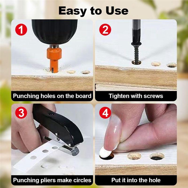 A84E-Portable Hole Punch Tool, Single Hole Puncher For Paper Plastic Cardboard, Heavy Duty Single Hole Punch For ID Card