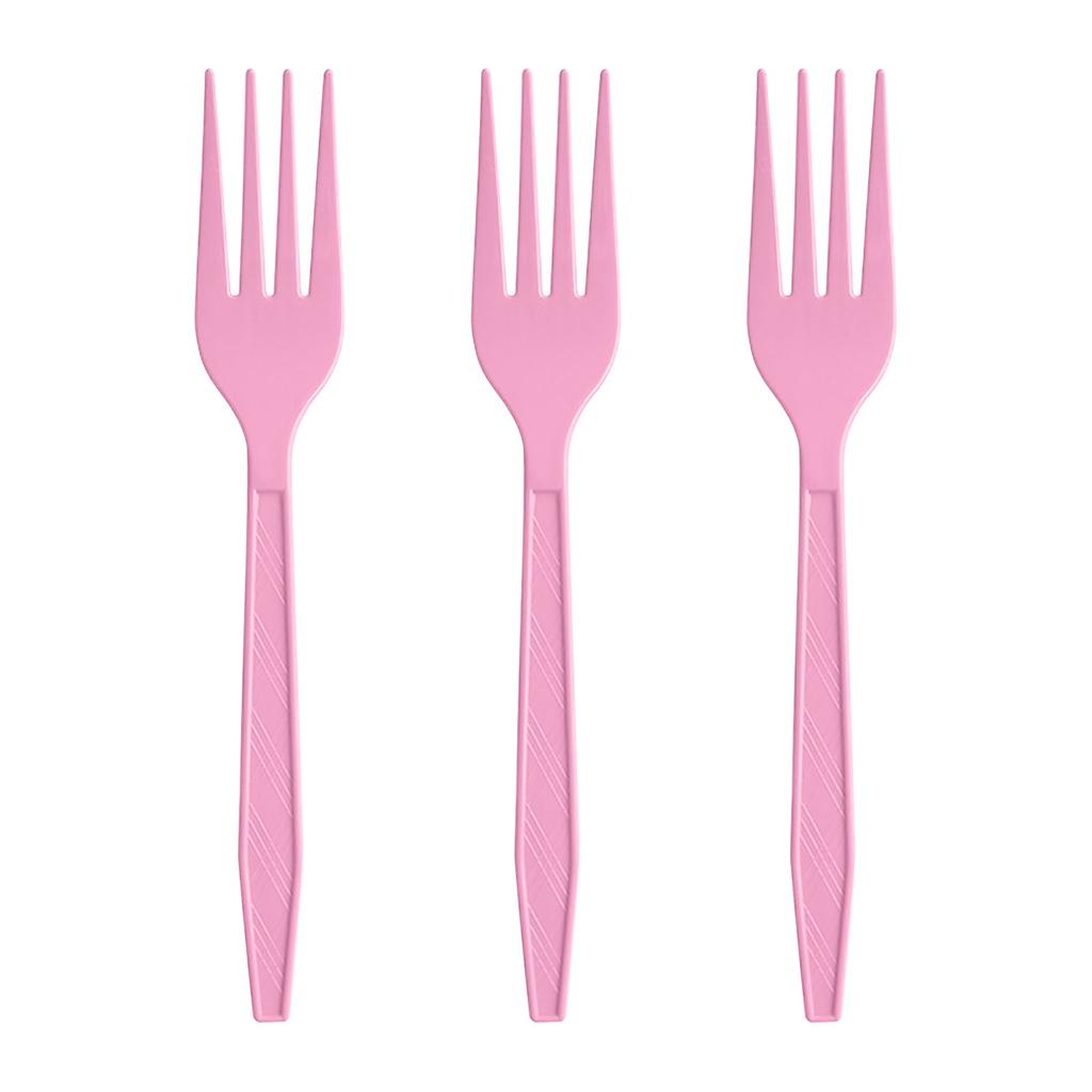 Disposable Plastic Gold Colored Birthday Party Fork