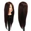Synthetic Hair Hairdresser Head 85 Percent Real Hair Braiding Training Cosmetology Manikin Head for Students Brown