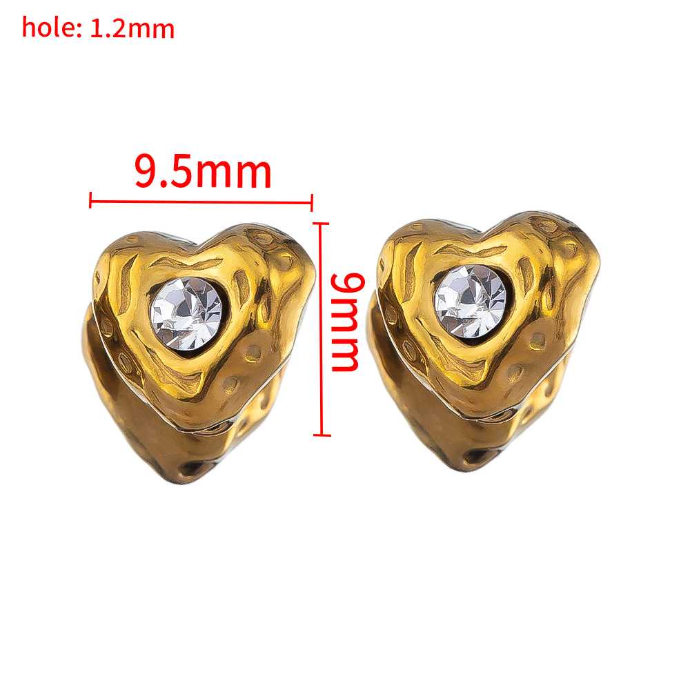 

2pcs Stainless Steel Gold Color Irregular Square Heart Round Pendant Charm Necklace Bracelet DIY Jewelry Making Accessories 2pcs