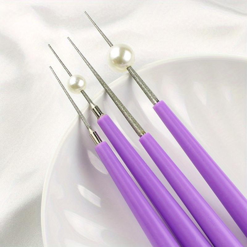 4 szt. Fioletowy Diament Perłowy Szklany Koralik Rozwiertak Burr Koraliki Otwór Powiększalnik Narzędzie Do Obróbki Drewna Zestaw Narzędzi Ręcznych