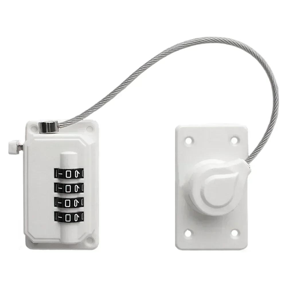 Passwortsperre mit Edelstahlseil für Kühlschrankschubladensicherheit und Aktenschrank-Schlossfenster mit festem Begrenzer