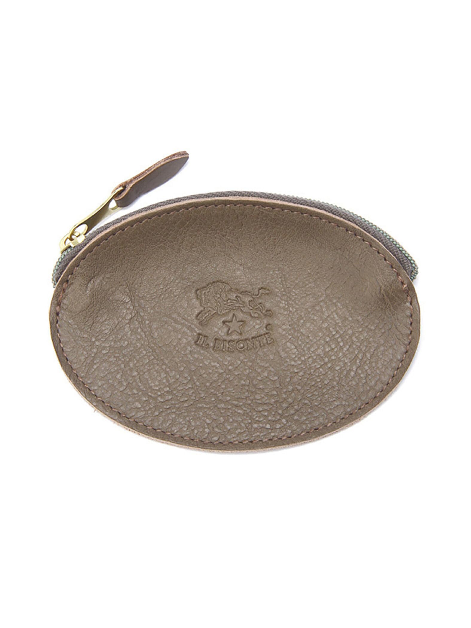 IL BISONTE Кошелек для монет, Натуральная кожа, Коровья кожа, Унисекс, Серый