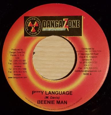 7inch Record BEENIE MAN / LUDDY FEAT SPLIFF STAR - Pussy Language / Tek Juck NONE Danga Zone Ente 2005 Jamaica Reggae, Ska & Dub Used