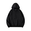 Plus Size Men's 320g Cotton Hooded Sweatshirt with Logo, European & American Style, Loose Fit Jacket