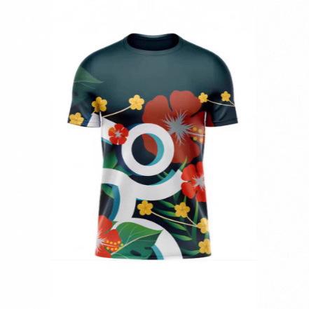 Simple Fashion Running T-Shirt Summer Casual Outdoor Fitness 3D Printed Men's Sports T-Shirt Shoe Neck T-Shirt