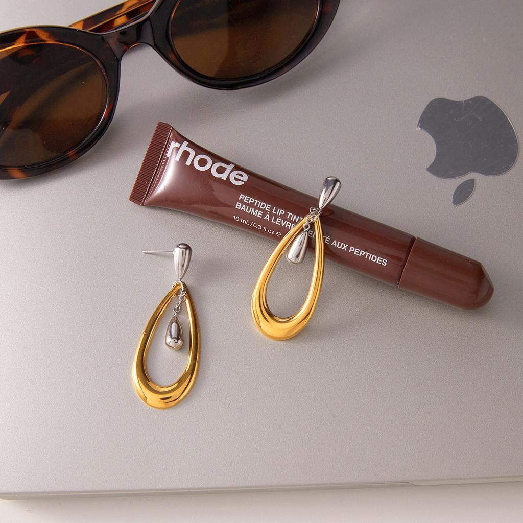 Leichter Luxus Nische High-End Minimalistischer Stil Farbblock Tropfenförmige Ohrringe