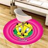 1pc Tweety Bird Round Carpet, Made of Polyester,Perfect for Decorating Office Chairs, Living Rooms Fplt136