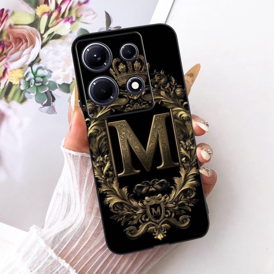 Per Custodia Infinix Note 30i X6716 Note 30 VIP Corona Fredda Lettere Cover Custodia Morbida in TPU Per Infinix Note 30 Pro Note30 4G Guscio