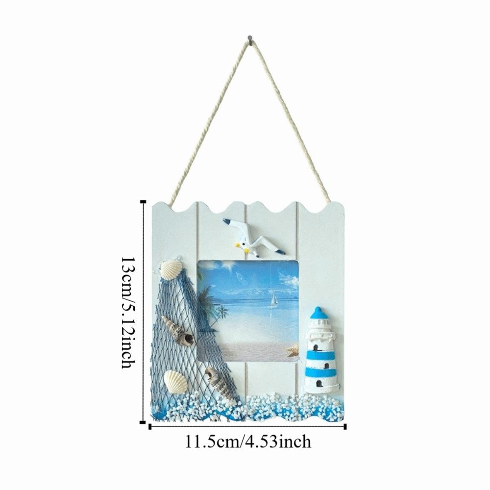Ramka na zdjęcie o tematyce marynistycznej Materiał drewniany Wisiorek do dekoracji ściany Dekoracja sypialni
