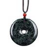 Pendant Natural Transparent Green Tibetan Medicine Safety Buckle Magnetic Safety Buckle Dark Green Snake Pattern Necklace