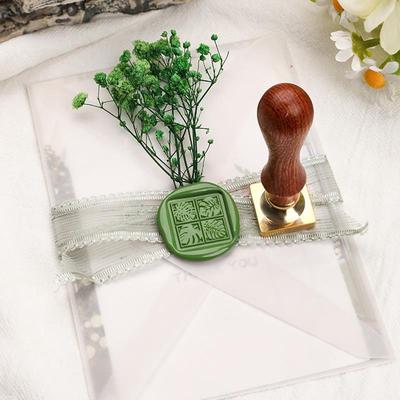 DIY Retro Antique Metal Plant Sealing Wax Seal Stamp For DIY Wedding Invitations Decor Ancient Wax Stamp Craft