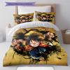 Cartoon Pattern Bedding Quilt Set Quilt Cover Pillowcase Home Decoration Birthday Gift (1 * Duvet Cover + 2 * Pillowcase, Without Core)