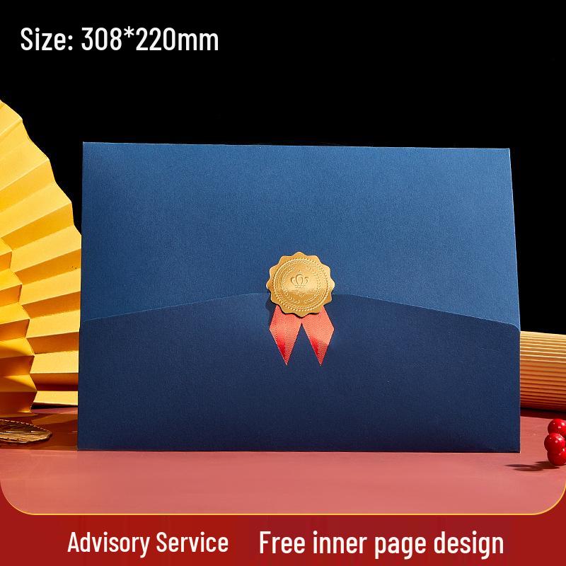 Honor Certificate Cover: A4 European Tri-fold for Outstanding Students