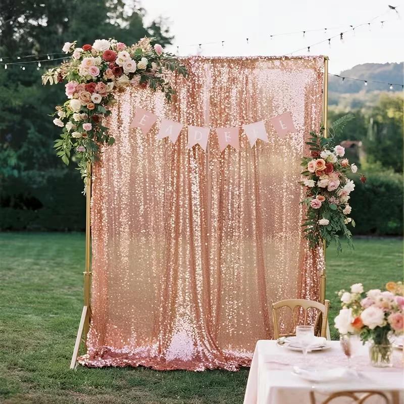 1 ST Sequin Achtergrond, Glitter Achtergrond Gordijnen Shimmer Fotografie voor Feest Bruiloft Verjaardag Kerst Douche Achtergrond Decor
