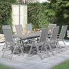 Vidaxl 9-Cz. Garden Furniture Set, Solid Acacia Wood