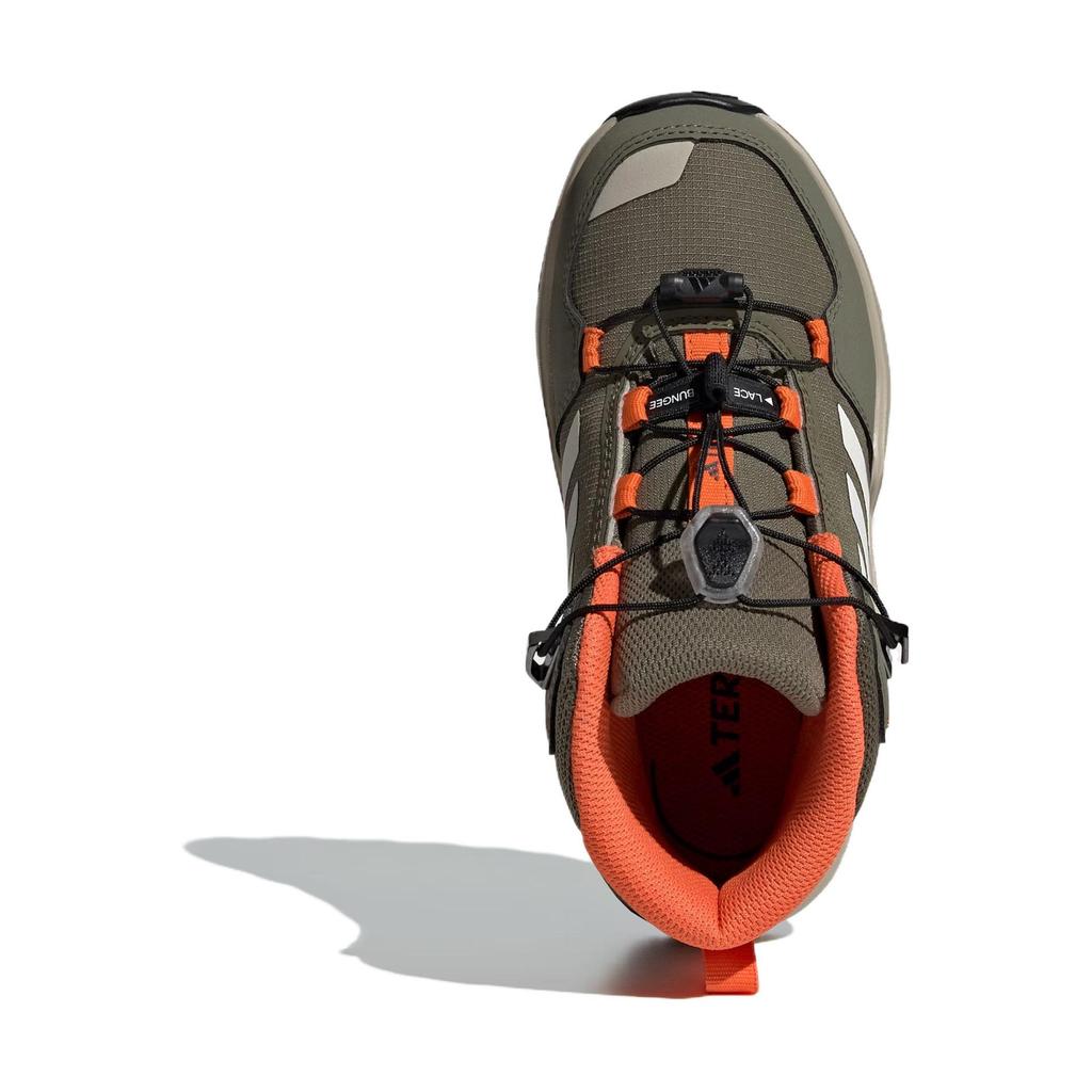 Adidas Terre Slip Resistant Abrasion Resistant Mid top Kids' Outdoor Shoes Green White Orange Kids' JI0921