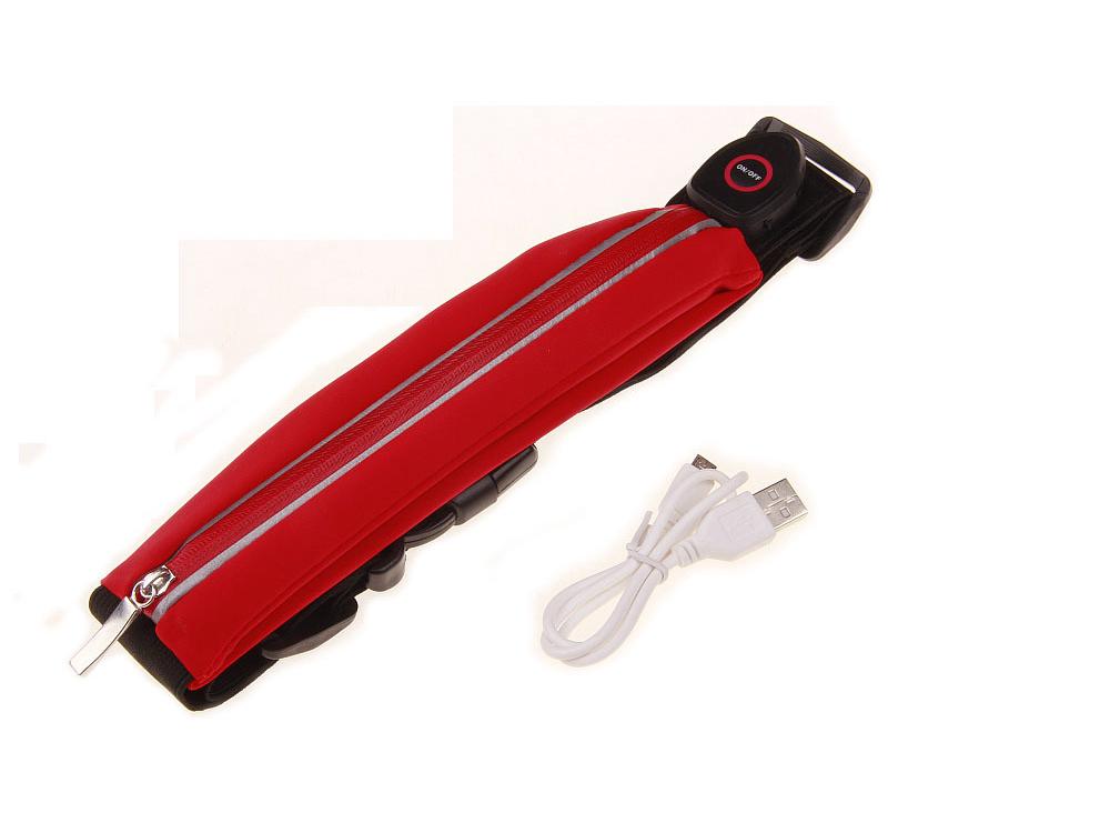 

Светодиодная светящаяся поясная сумка для велоспорта на открытом воздухе, бега, альпинизма и ходьбы Universal Size красный