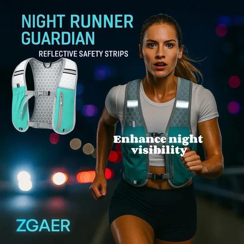 Running Water Bottle Storage Vest Lightweight Running Vest Reflective Hydration Water Chest Pack With Phone Holder