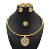 2026 Dubai Bridal Wedding Zircon Pearl Necklace Ring Earrings Bracelet Four-piece Women's Banquet Jewelry Set