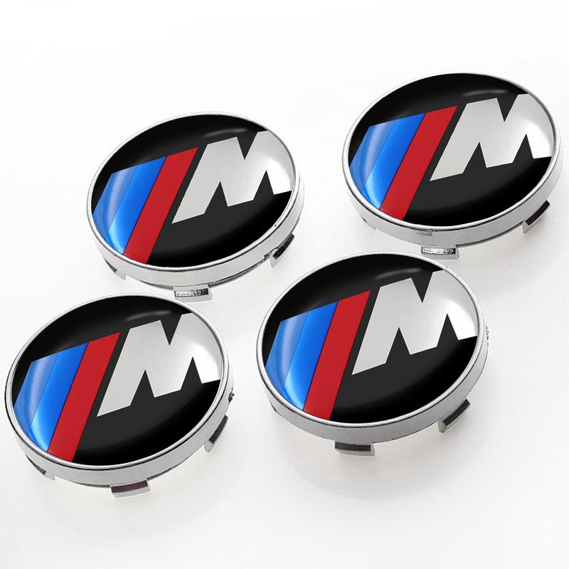 4PCS 60mm M LOGO Emblem Car Rim Cover Decal Tire Wheel Center Hub Cap Cover Auto Accessories for BMW X1 X3 X4 X5 E46 E90 F20 E60 E39 F10 M2 M3 M5