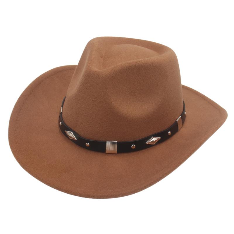 Love Top Western Cowboy Top Hat Jazz Dance Tibetan Tibetan Tibetan Hat Bent Edge Felt Hat