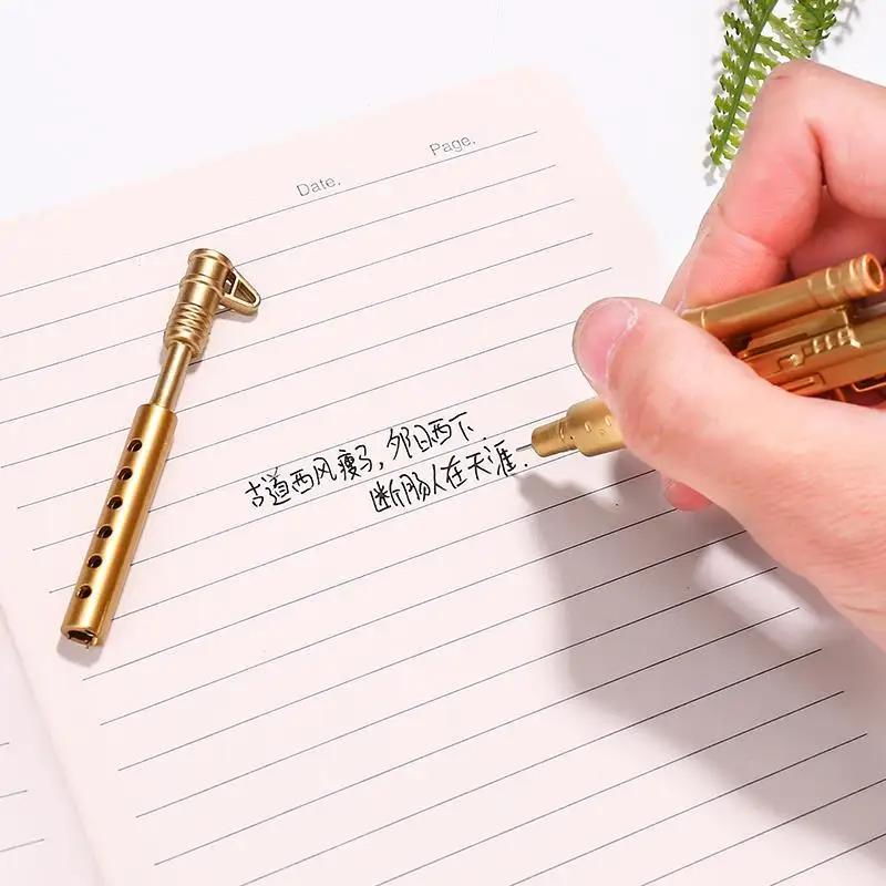 Creative Golden Machine Shape Neutral Pen Black Ink School Office Supplies Learning Stationery