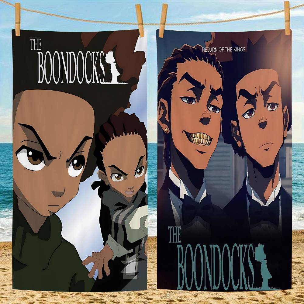Animation T-The B-Boondocks Microfiber Beach Towel Absorbent Quick dry Soft Yoga Swimming Resort Mountain Climbing Towel