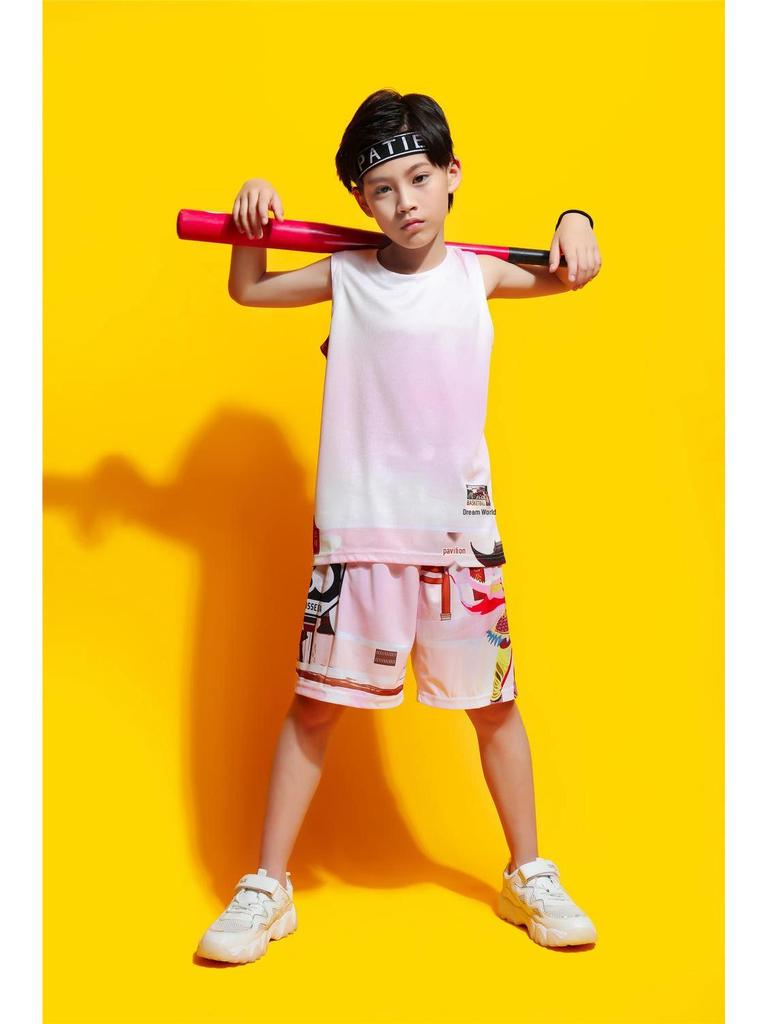 Ultra-Fast Summer Basketball Jersey Set for Girls - Sports Training Uniform for Primary and Middle School Students