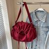 Simple Nylon Cloth Drawstring Shoulder Bag Women's New Messenger Bag Light Work Tote Bag