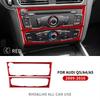Real Carbon Fiber Sticker For compatible vehicle A4 A5 Q5 2009 2010 2011 2012 2013 2014 2015 2016 Console CD Panel Interior Trim Accessories.