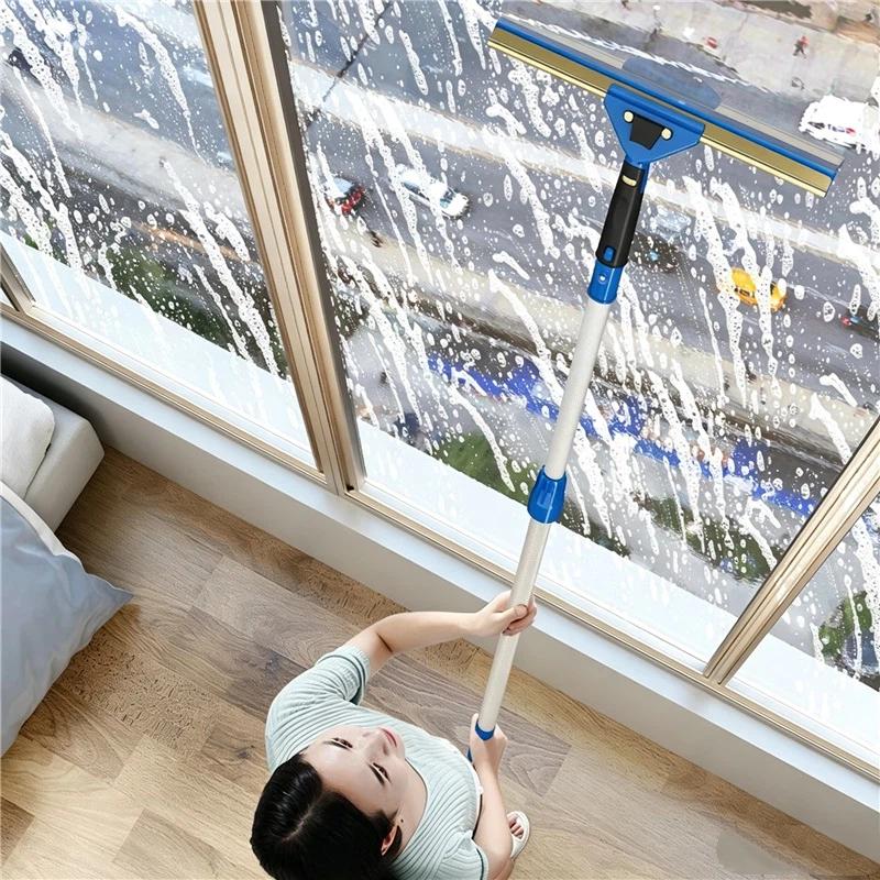 Pure Koper 35cm Glas Schraper | Roterende Glaswisser Voor Huis & Badkamer | Efficiënt Glasreinigingsgereedschap