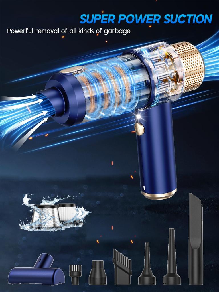 180000PA Car Vacuum Cleaner Wireless Mini Handheld Strong Suction Cleaning Machine Portable Vacuum Cleaner Electrical Appliances