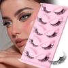 Fox Eye Transparent Stem False Eyelashes 5 Pairs Of Stage Decorative Eyelashes