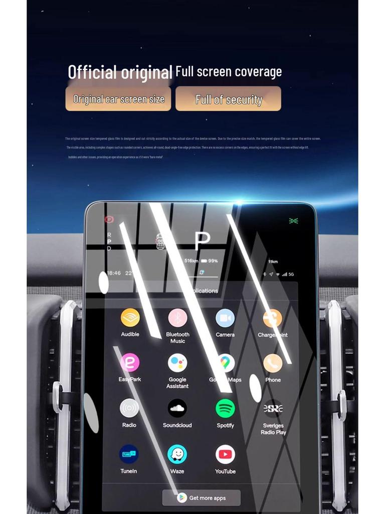 Changan Qiyuan Q07 Displayschutzfolie: Gehärtetes Glas für 25 Modelle, Auto-Navigationsfolie, Zubehör für die Innenraummodifikation